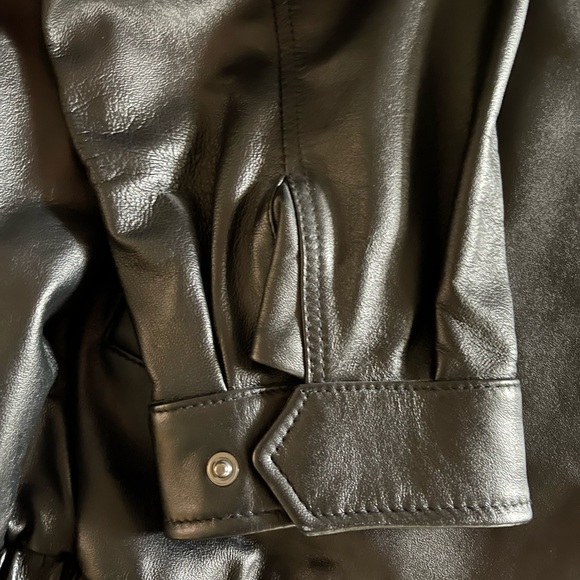 Jos A Bank Executive Collection mens XL TALL black Leather Jacket - Picture 13 of 16